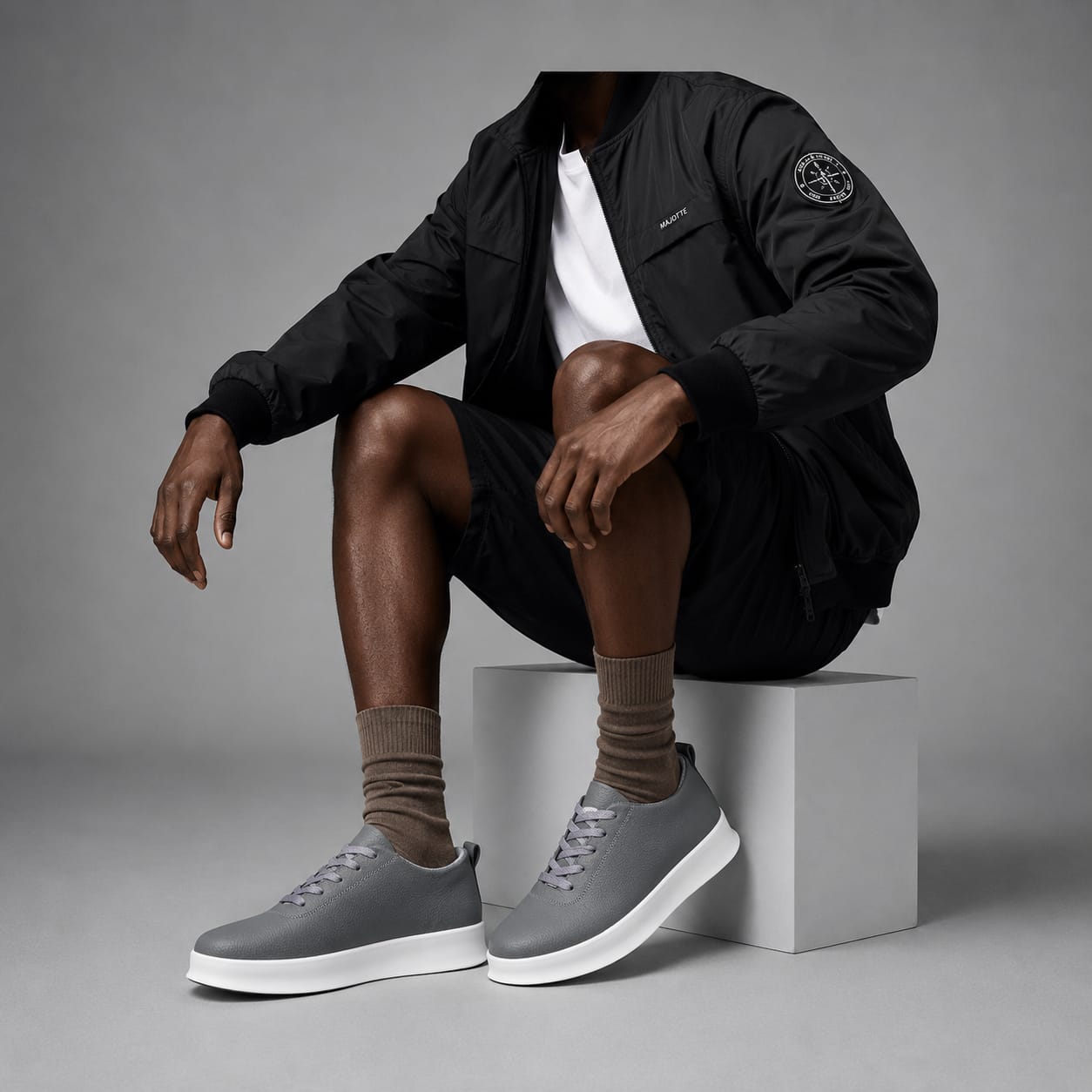 Slate Grey Sneaker — Model View