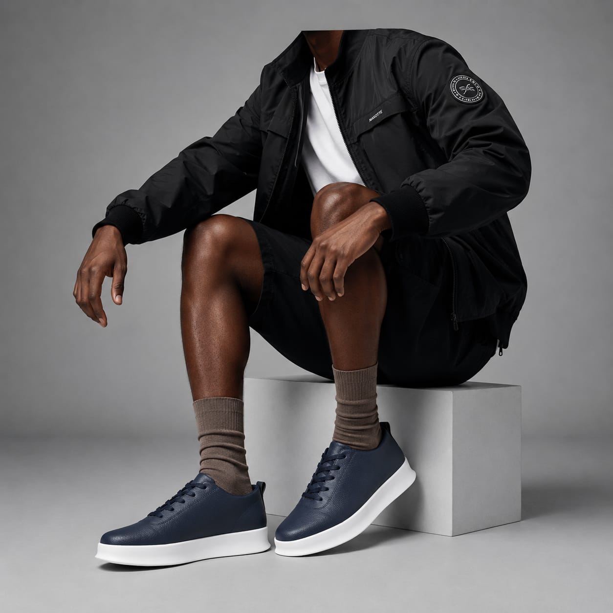 Midnight Navy Sneaker — Model View